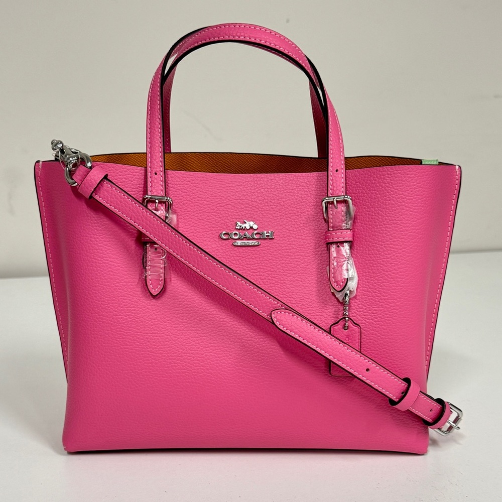 Coach Pink Leather Tote Bag